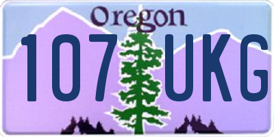 OR license plate 107UKG