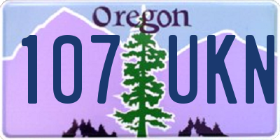 OR license plate 107UKN