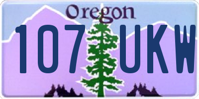 OR license plate 107UKW