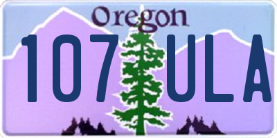 OR license plate 107ULA