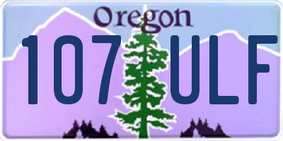 OR license plate 107ULF