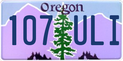 OR license plate 107ULI