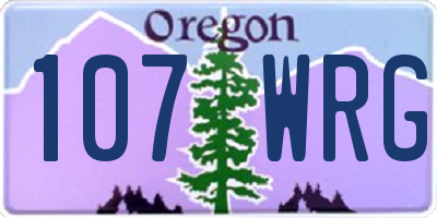 OR license plate 107WRG