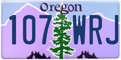 OR license plate 107WRJ