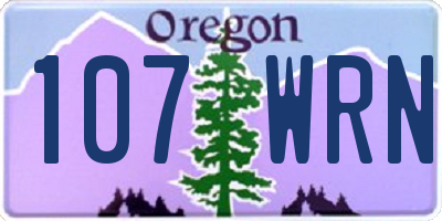 OR license plate 107WRN