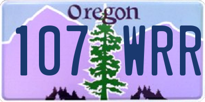OR license plate 107WRR