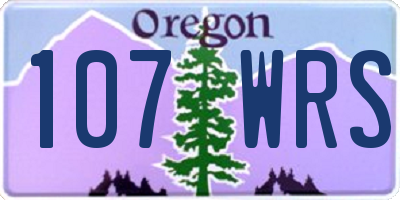 OR license plate 107WRS