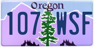 OR license plate 107WSF