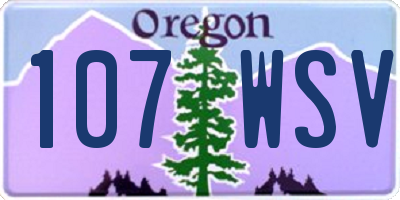 OR license plate 107WSV