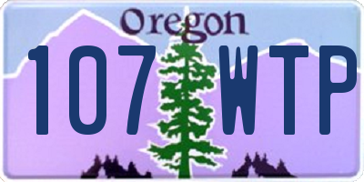OR license plate 107WTP