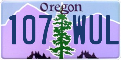 OR license plate 107WUL