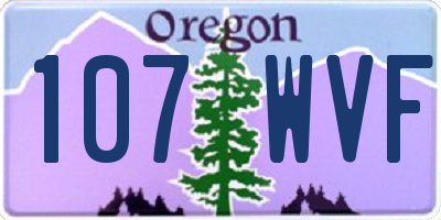 OR license plate 107WVF