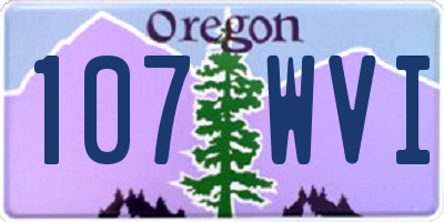 OR license plate 107WVI