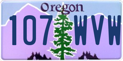 OR license plate 107WVW