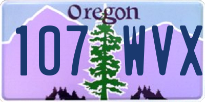 OR license plate 107WVX