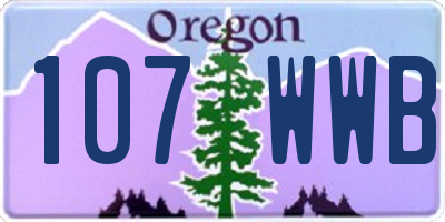 OR license plate 107WWB