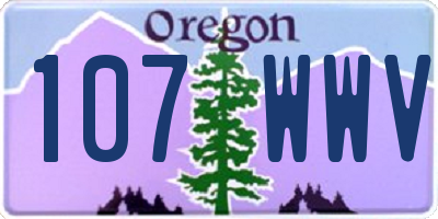 OR license plate 107WWV