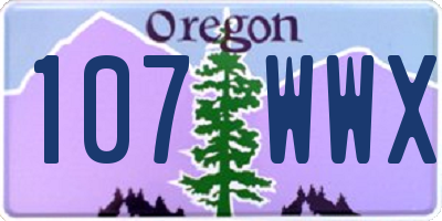 OR license plate 107WWX