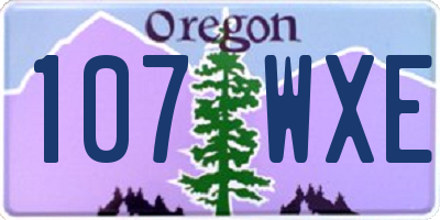 OR license plate 107WXE