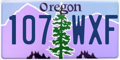 OR license plate 107WXF