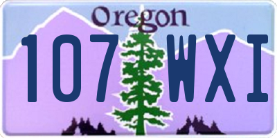 OR license plate 107WXI