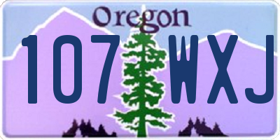 OR license plate 107WXJ