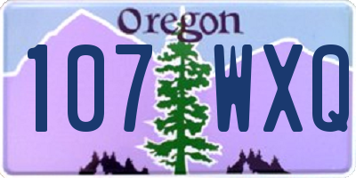 OR license plate 107WXQ