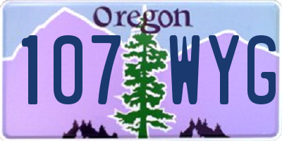 OR license plate 107WYG