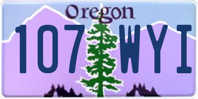 OR license plate 107WYI