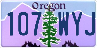 OR license plate 107WYJ