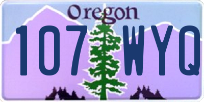 OR license plate 107WYQ