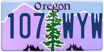 OR license plate 107WYW