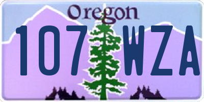 OR license plate 107WZA