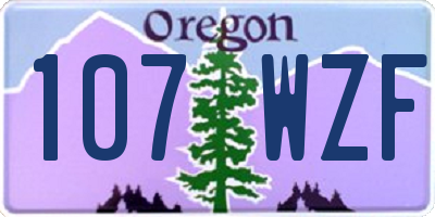 OR license plate 107WZF