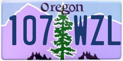 OR license plate 107WZL