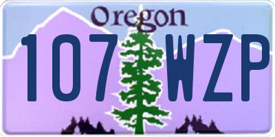 OR license plate 107WZP