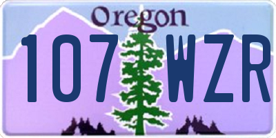 OR license plate 107WZR