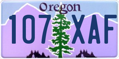 OR license plate 107XAF