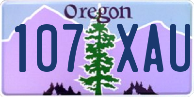 OR license plate 107XAU