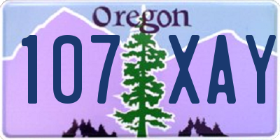OR license plate 107XAY