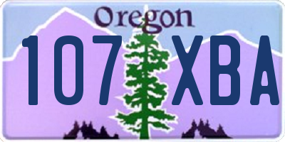 OR license plate 107XBA