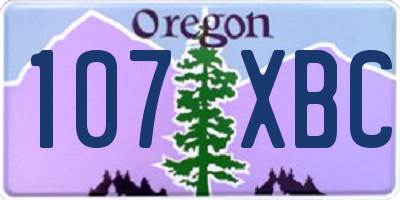OR license plate 107XBC