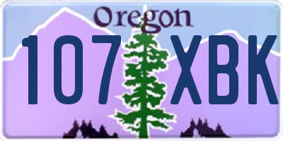 OR license plate 107XBK
