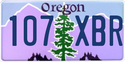 OR license plate 107XBR
