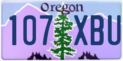 OR license plate 107XBU
