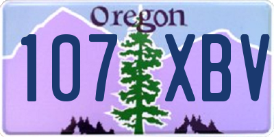 OR license plate 107XBV