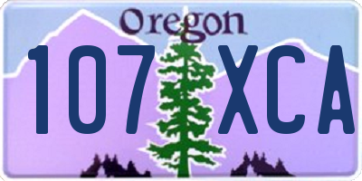 OR license plate 107XCA