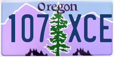 OR license plate 107XCE