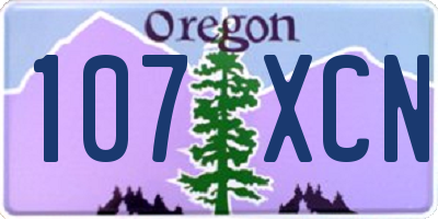 OR license plate 107XCN