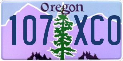 OR license plate 107XCO